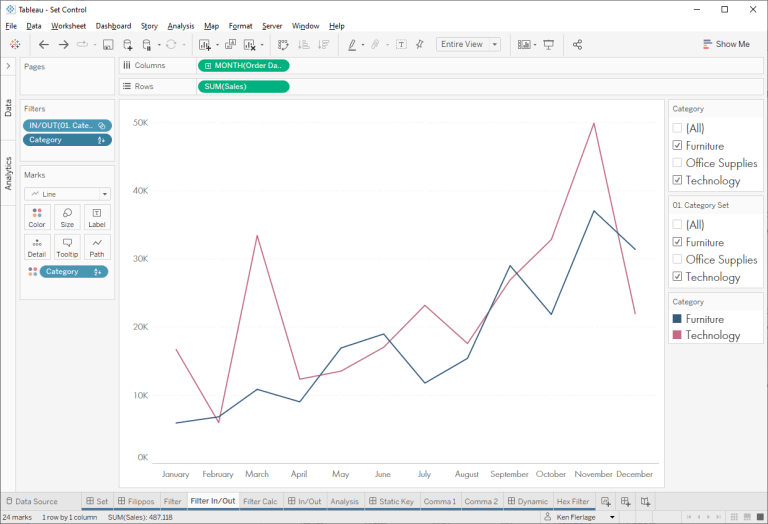 Tableau Set Controls part 1: The Basics - Tableau Training